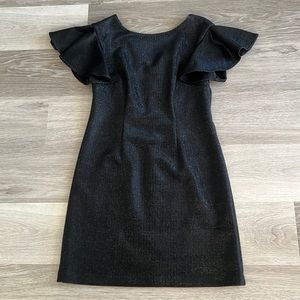 Trina Turk Barley Black Shimmer Mini Dress
